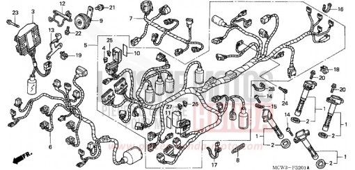 FAISCEAU DES FILS (VFR800A) VFR800A3 de 2003